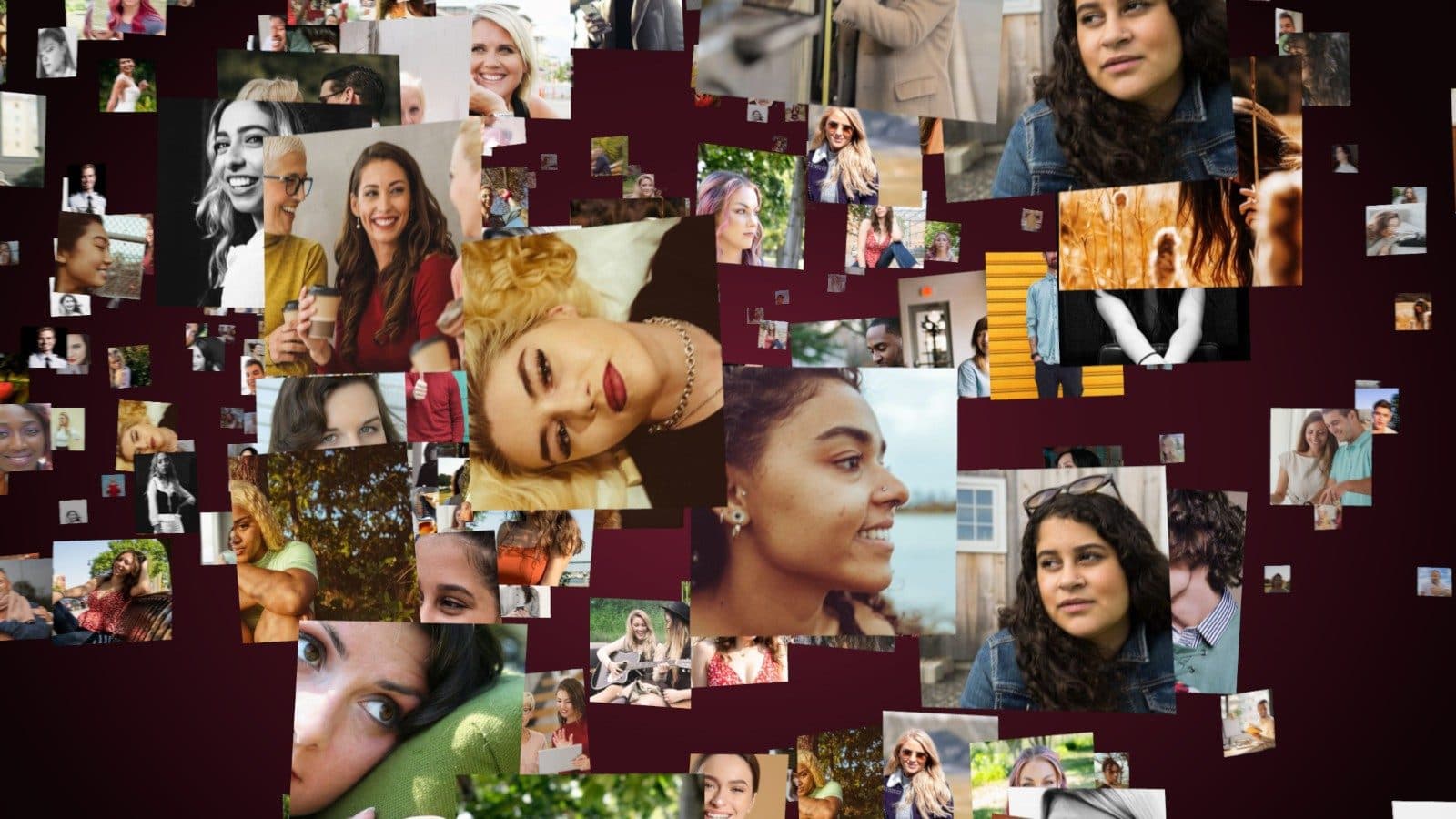 Animation « Vol cinéma » : des photos d’invités qui forment un logo