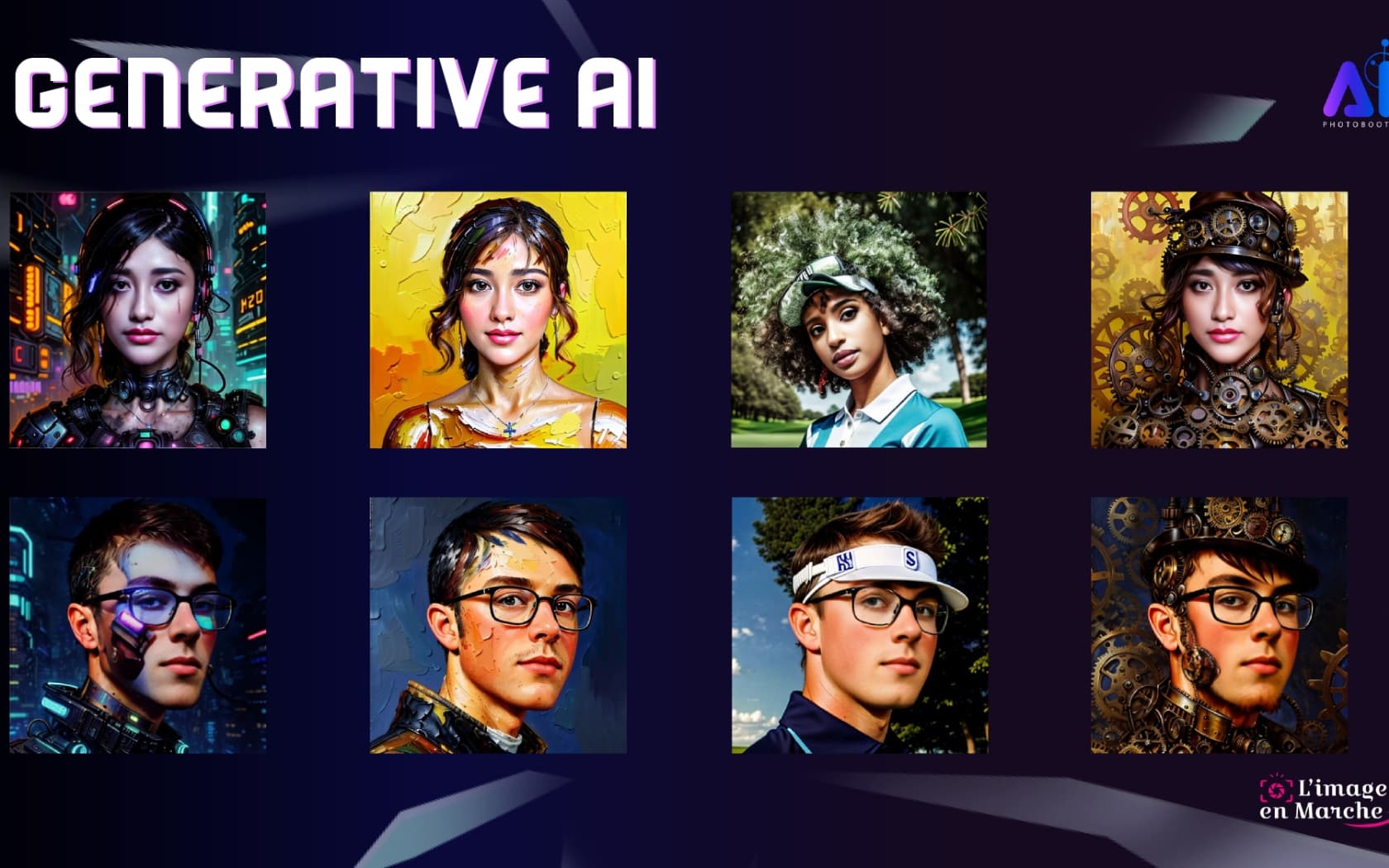 Borne photo IA — Photobooth intelligence artificielle